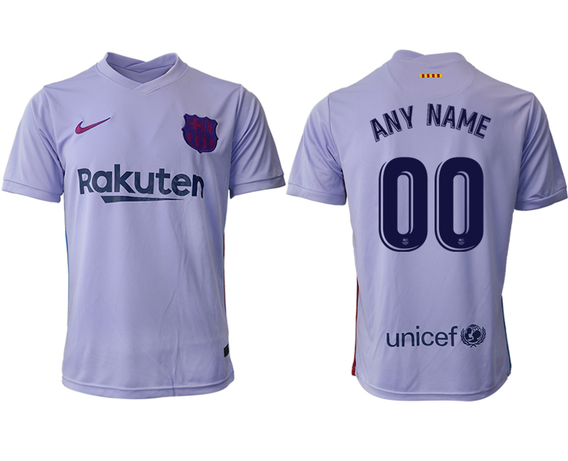 Cheap Men 2021-2022 Club Barcelona away aaa version purple customized Soccer Jersey